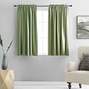 DONREN Sage Green Blackout Curtains for Kitchen