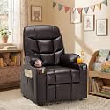 Kids Recliner Chair PU Leather Toddler Big Reclining Sofa Lounge Ages 3-12