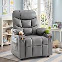 Kids Recliner Chair PU Leather Toddler Big Reclining Sofa Lounge Ages 3-12