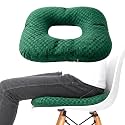 Donut Pillow for Tailbone Pain Relief, Wheelchair Cushion for Hemorrhoids and Bed Sores, Pregnancy, Donut Pillow Suitable for Office, Long Travel, Car and Home Sofa (Checkerboard – Christmas Green)
