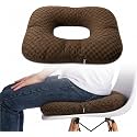 Donut Pillow for Tailbone Pain Relief, Wheelchair Cushion for Hemorrhoids and Bed Sores, Pregnancy, Donut Pillow Suitable for Office, Long Travel, Car and Home Sofa (Checkerboard – Chocolate Brown)