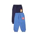 Donuts Boys Blue Mid Rise Drawstring Waist Joggers - Pack of 2