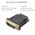 HDMI Female to DVI D Adapter 24 + 1 Pin Male HDMI2DVI Cable Switch Converter for PC, PS3, Projector, TV Box, LCD, HDTV
