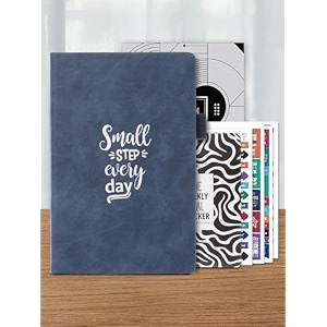 doodle undated productivity planner kit  a5 journal with 288 pages 12 monthly planners meal planner 200 stickers motivational quote cards tear-away bookmarks activity tracker amp to-do lists