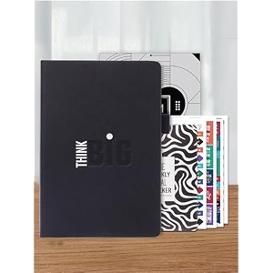 doodle undated productivity planner kit  a5 journal with 288 pages 12 monthly planners meal planner 200 stickers motivational quote cards tear-away bookmarks activity tracker amp to-do lists