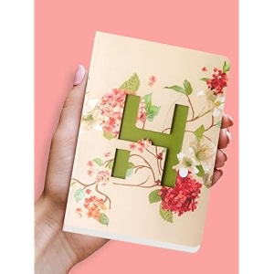 doodle initial h lasercut diary notebook b6 669 x 472 x 05 inches 192 pages 80 gsm gift for women