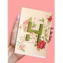 DOODLE Initial H Lasercut Diary Notebook, B6 (6.69 X 4.72 X 0.5 Inches), 192 Pages, 80 GSM, Gift for Women