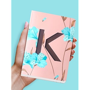 doodle - initial k lasercut soft bound diary 7 x 475 x 05-inches 80 gsm 192 pages notebook for girls