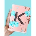 DOODLE - Initial K Lasercut Soft Bound Diary (7 X 4.75 X 0.5-inches, 80 GSM, 192 Pages) Notebook for Girls