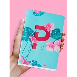doodle - initial p lasercut soft bound diary 7 x 475 x 05-inches 80 gsm 192 pages notebook for girls
