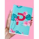 DOODLE - Initial P Lasercut Soft Bound Diary (7 X 4.75 X 0.5-inches, 80 GSM, 192 Pages) Notebook for Girls