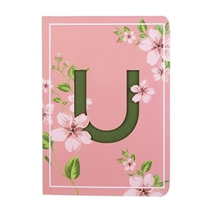 doodle initial u lasercut diary notebook b6 669 x 472 x 05 inches 192 pages 80 gsm gift for girls