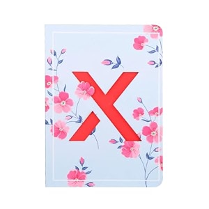 doodle initial x lasercut diary notebook b6 669 x 472 x 05 inches 192 pages 80 gsm gift for girls