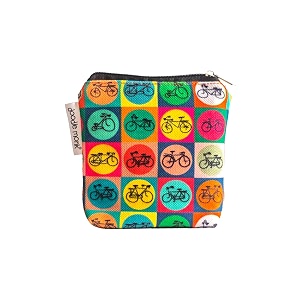 doodle monk - auto mini pouches  purse for girlswomen  mini wallet for coin cards cash