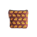 DOODLE MONK Mini Zipper Pouches | Purse for Girls/Women | Canvas Mini Wallet for Coin, Cards, Cash (Dog)