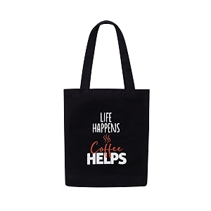 doodle premium canvas tote bag for women with zip and inner pocket for shopping office travel and daily use