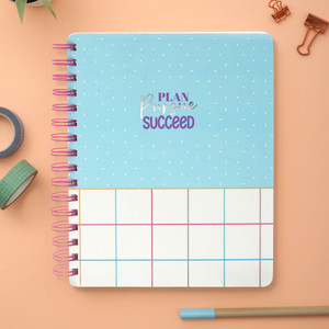 doodle ultimate premium undated spiral hard bound study planner  b5 planner  goal-setting academic study organizer with exam prep and progress tracking - 240 pages aspire