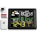 DOOMAY Wireless Weather Station, Indoor Outdoor Thermometer, Weather Clock