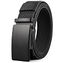 DOOPAI Elastic Golf Belts for Men, 2 Pack Nylon Ratchet Belt, Trim to Fit