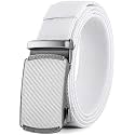 DOOPAI Elastic Golf Belts for Men, 2 Pack Nylon Ratchet Belt, Trim to Fit