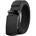 DOOPAI Elastic Golf Belts for Men, 2 Pack Nylon Ratchet Belt, Trim to Fit