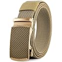 DOOPAI Elastic Golf Belts for Men, 2 Pack Nylon Ratchet Belt, Trim to Fit