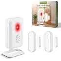 Door Open Alarm with Portable Receiver,Wireless Battery Operated Door Alarm