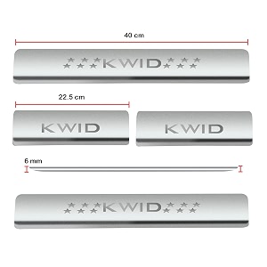 door sillfoot step stainless steel plates compatible with kia kwid