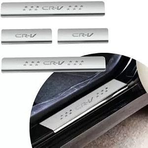 door sillfoot step stainless steel plates compatible with honda old crv set of 4 pcs