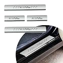Door Sill/Foot Step Stainless Steel Plates Compatible with Mahidra KUV 100