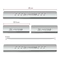 Door Sill/Foot Step Stainless Steel Plates Compatible with Suzuki S-Presso (Set of 4 Pcs)