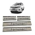 Door Sill/Foot Step Stainless Steel Plates Compatible with Toyota New Fortuner 2016 (Set of 4 Pcs)