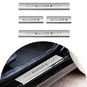 Door Sill/Foot Step Stainless Steel Plates Compatible with Suzuki Wagon-R 2019 (Set of 4 Pcs)