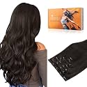 DOORES Clip in Hair Extensions Human Hair, Fast 5 Minutes Installation