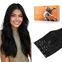 DOORES Clip in Hair Extensions Human Hair, Fast 5 Minutes Installation