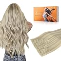 DOORES Clip in Hair Extensions Human Hair, Fast 5 Minutes Installation