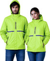 DOPESTOCK Striped Men Women Raincoat