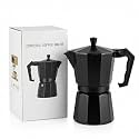 DOPPIO Espresso Coffee Maker – Classic Moka Pot (Aluminum, Matte Black)