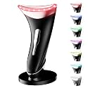 Dopsikn 7 Color Light Therapy Facial Massager with Adjustable Vibration and Thermals for Wrinkles, Double Chin, Red Light Skin Care Tool with Base, Black