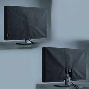 dorca 24 inch dustproof amp waterproof monitor dust cover  protective sleeve for lcd led amp gaming screens  cover compatible with dell hp lg lenovo samsung acer  fits for gaming laptop  black