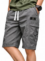 dorell Solid Men Grey Cargo Shorts