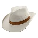 Dorfman Hat Co. - Saguaro -Men’s Twill Outback Hat -Garment Washed Twill -Faux Leather Band - UPF 50+