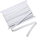 1/2 Inch Elastic for Tailoring, Sewing, Clothes &amp; DIY Masks - Durable &amp; Stretchable Half Inch Elastic Band for Stitching (12mm) White (5 Meter)