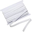 1/2 Inch Sewing Elastic Band (25 Meter) for Tailoring, Clothes & DIY Masks - Durable & Stretchable Half Inch Elastic for Stitching - White (12mm)