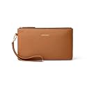 DORIS&amp;JACKY Small Leather Wristlet Clutch Slim Cellphone Wallet for Women