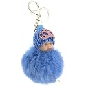 DORRON iAccessories Sleeping Baby Fluffy Faux Fur Pom Pom Key Ring Keychain for Girls Bag Scooty Bike Car Keys