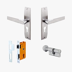 dorset zovi mortise lockset for bathroom doors  mortise lockset 8 inch handle on plate - no key
