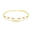 Dorunmo Anklet Bracelets For Women 925 Sterling Silver Birthstone/Infinity/Butterfly/Evil Eye/Turtle/Pineapple/Starfish/Heart Anklets Bracelets Jewelry Gifts for Women