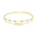 Dorunmo Anklet Bracelets For Women 925 Sterling Silver Birthstone/Infinity/Butterfly/Evil Eye/Turtle/Pineapple/Starfish/Heart Anklets Bracelets Jewelry Gifts for Women