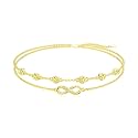 Dorunmo Anklet Bracelets For Women 925 Sterling Silver Birthstone/Infinity/Butterfly/Evil Eye/Turtle/Pineapple/Starfish/Heart Anklets Bracelets Jewelry Gifts for Women